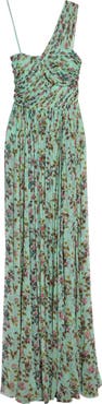 Ulla Johnson Aureline Floral One-Shoulder Silk Chiffon Gown