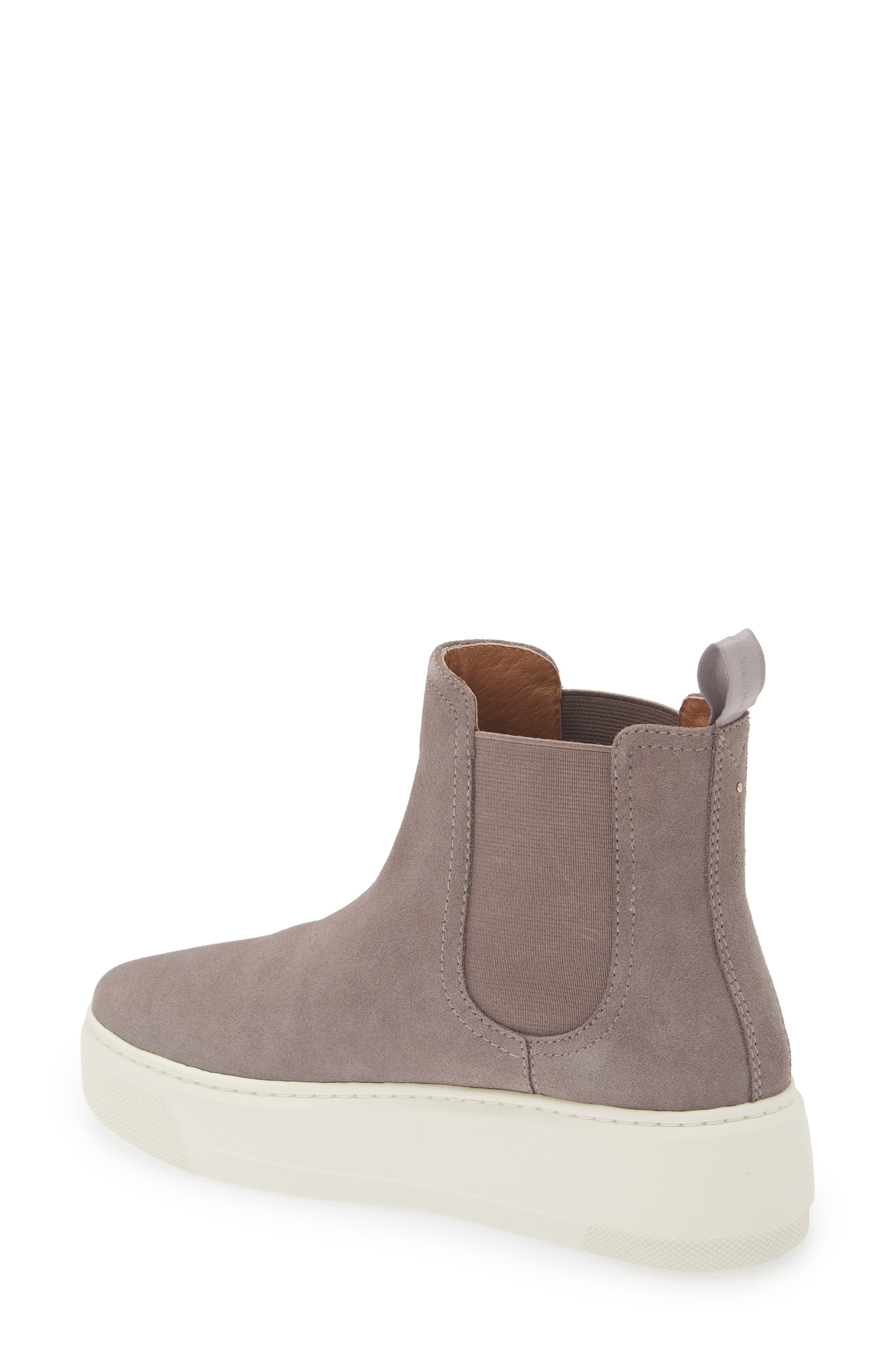 Crawford Platform Chelsea Boot, Alternate, color, DARK TAUPE SUEDE