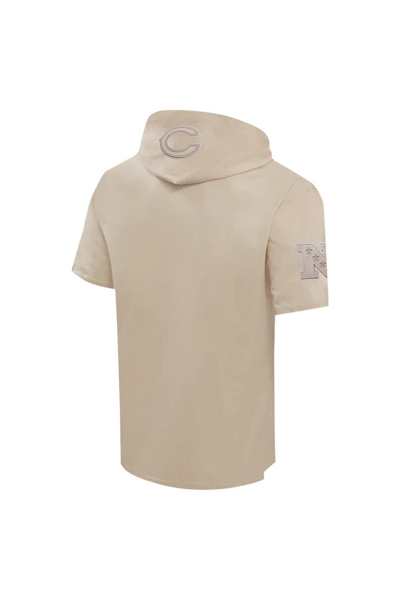 Men's Pro Standard Tan Chicago Bears Neutrals Capsule Short Sleeve Pullover Hoodie, Alternate, color, Tan