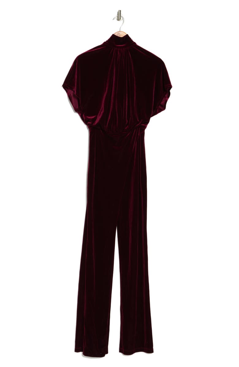 Black Halo Cash Velvet Blouson Jumpsuit, Alternate, color,