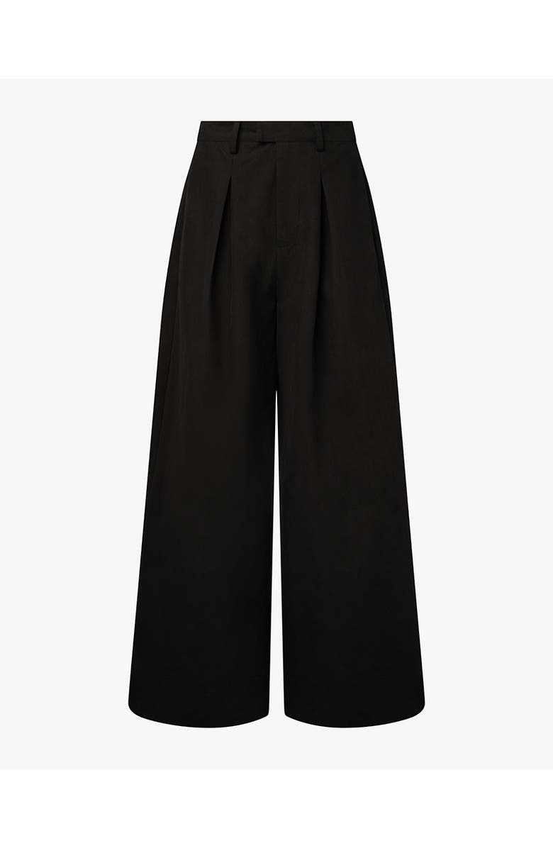 WeWoreWhat Wide Leg Pleated Trouser, Alternate, color, Black