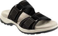 SoftWalk® Oasis Leather Slide Sandal