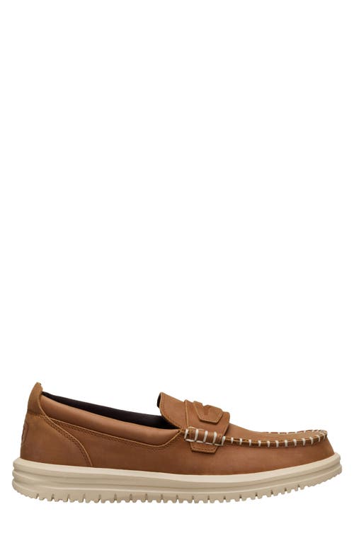 Hey Dude Wally Next Leather Penny Loafer In Brown