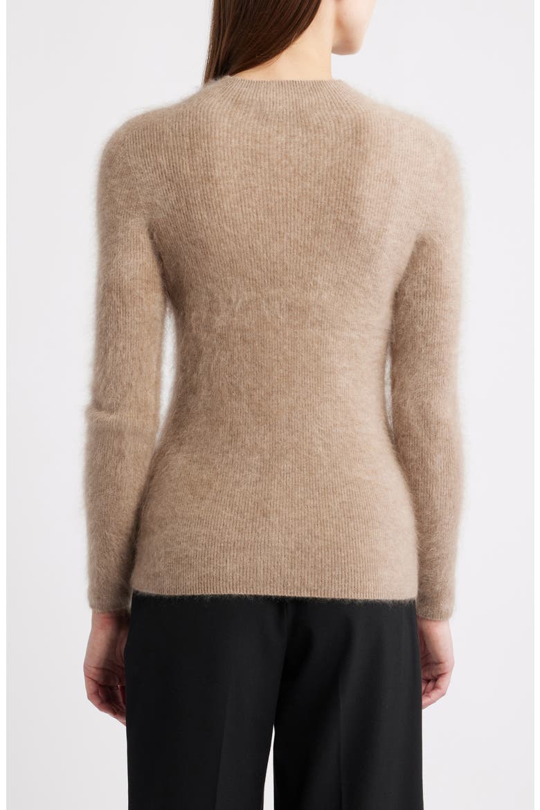 The Miley Rib Brushed Cashmere Sweater, Alternate, color, TAUPE HEATHER