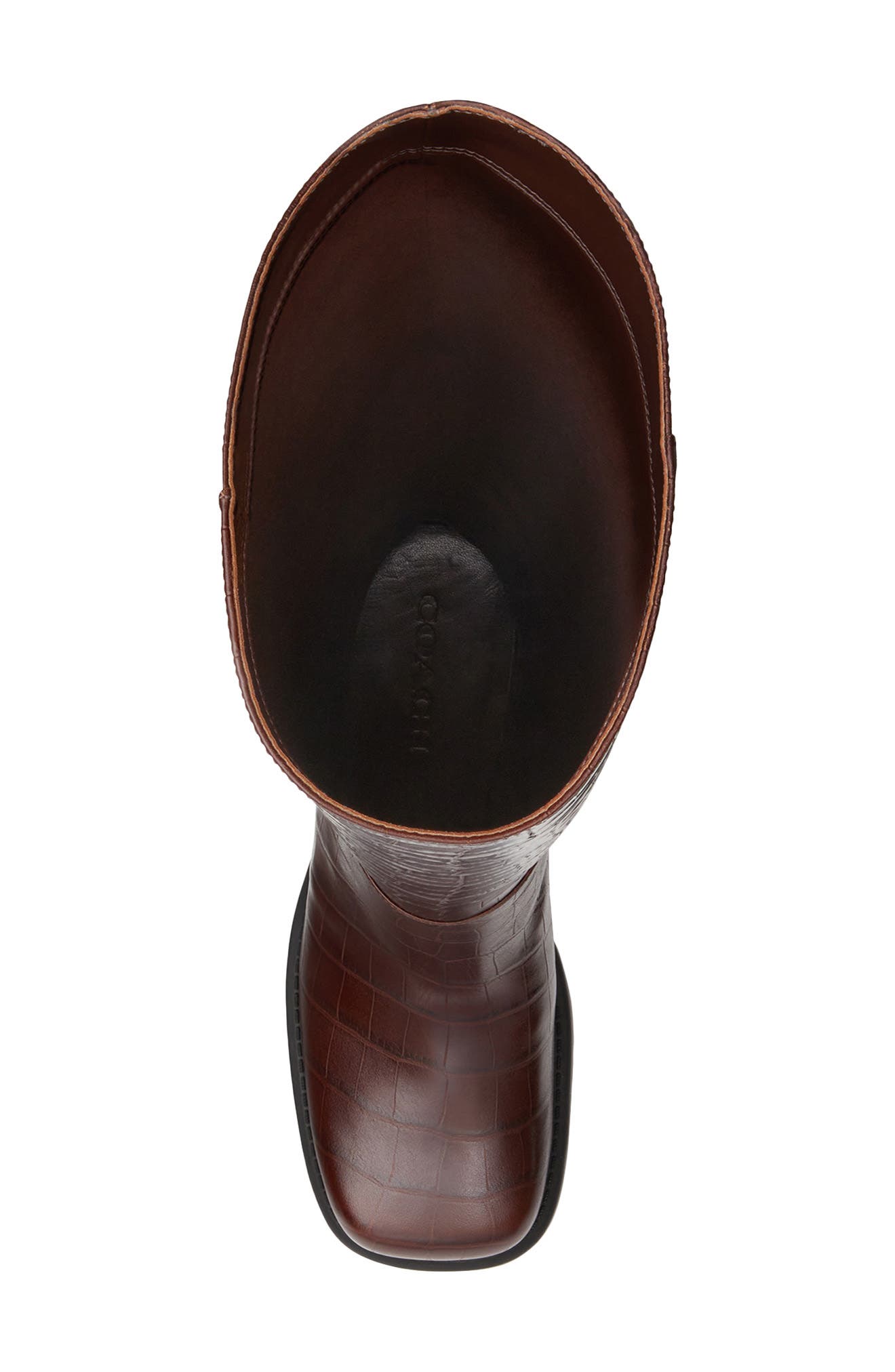 COACH Sculpted C Knee High Boot, Alternate, color, Maple