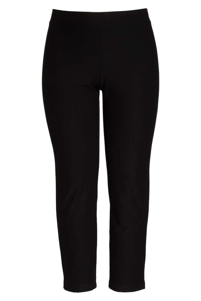 High Waist Slim Ankle Pants, Alternate, color, BLACK