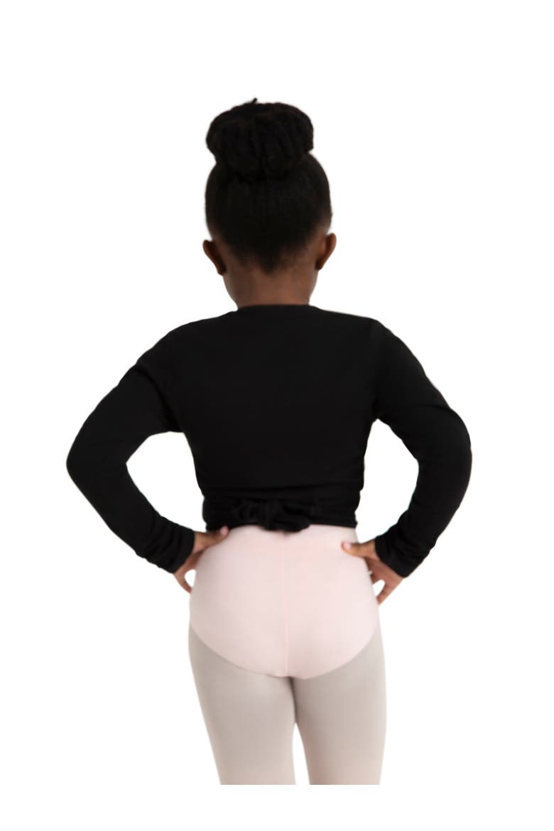 Wrap Top, Alternate, color, Black
