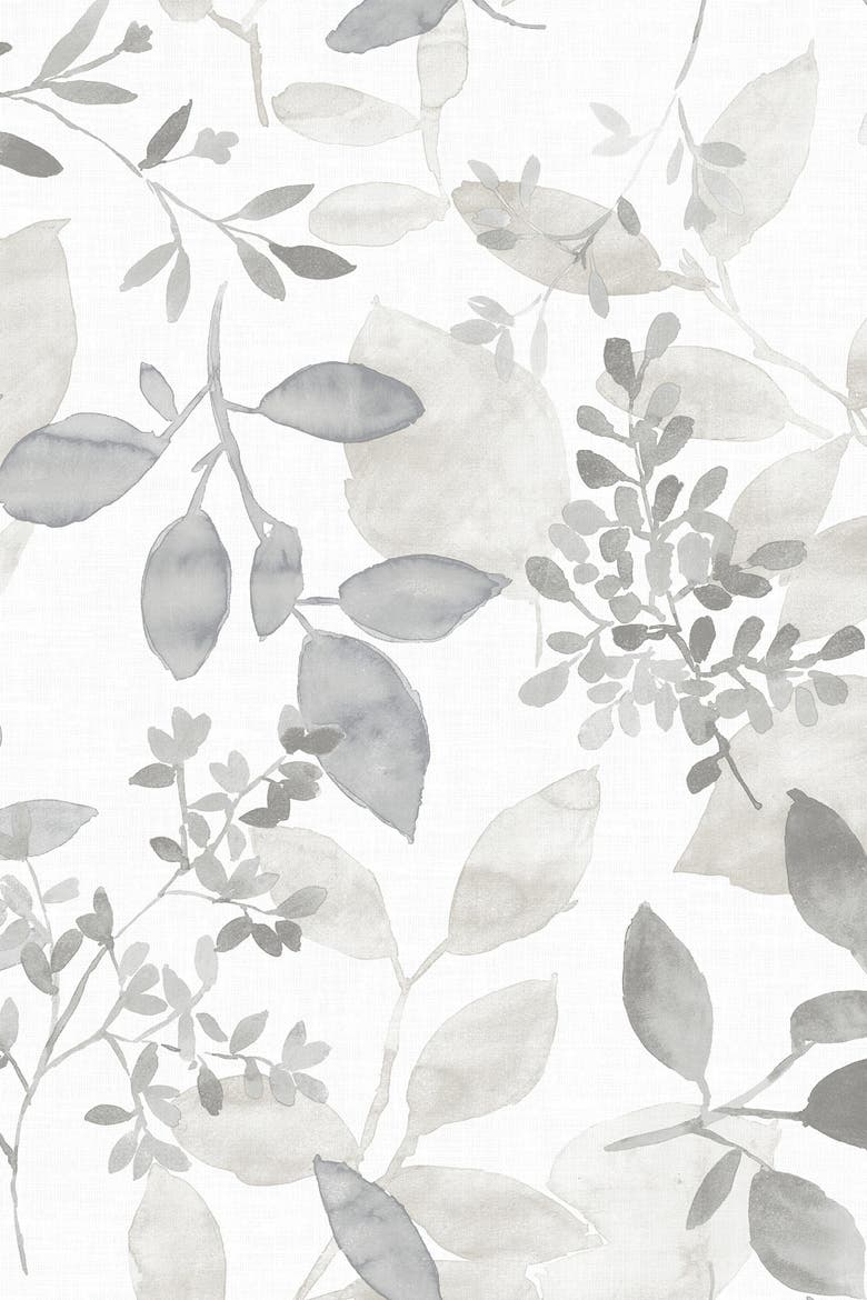 Grey Breezy Peel & Stick Wallpaper, Alternate, color, GREY