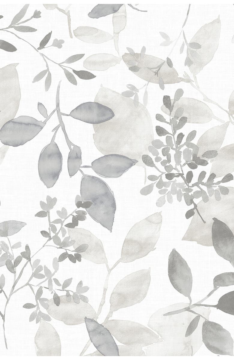 Wallpops Grey Breezy Peel & Stick Wallpaper, Alternate, color, Grey