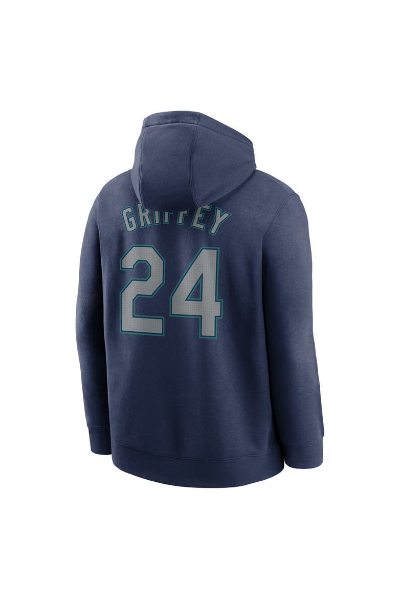 Men's Nike Ken Griffey Jr. Navy Seattle Mariners Player Name & Number Club Pullover Hoodie, Alternate, color, Navy