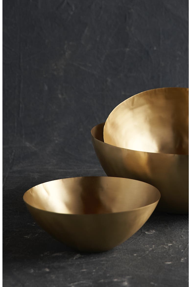 Bowls Assorted Set of 3, Alternate, color, Brass