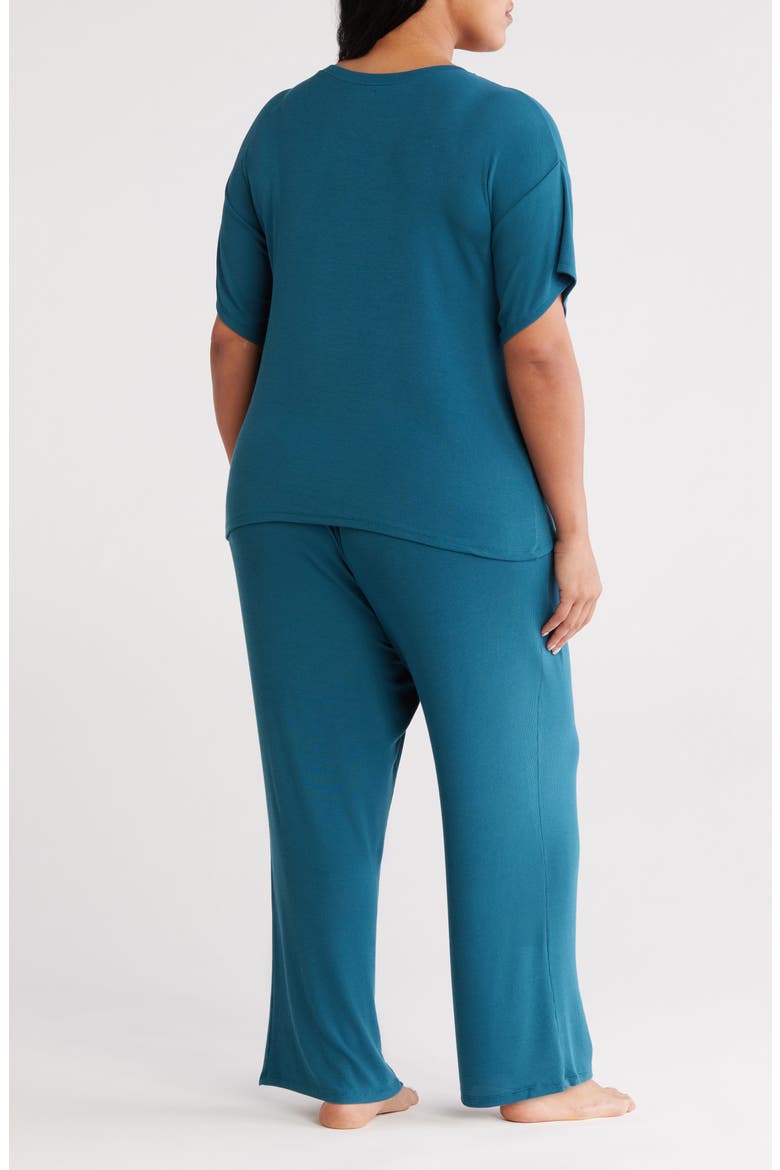 Moonlight Eco Easy Rib Pajamas, Alternate, color, TEAL SEAGATE