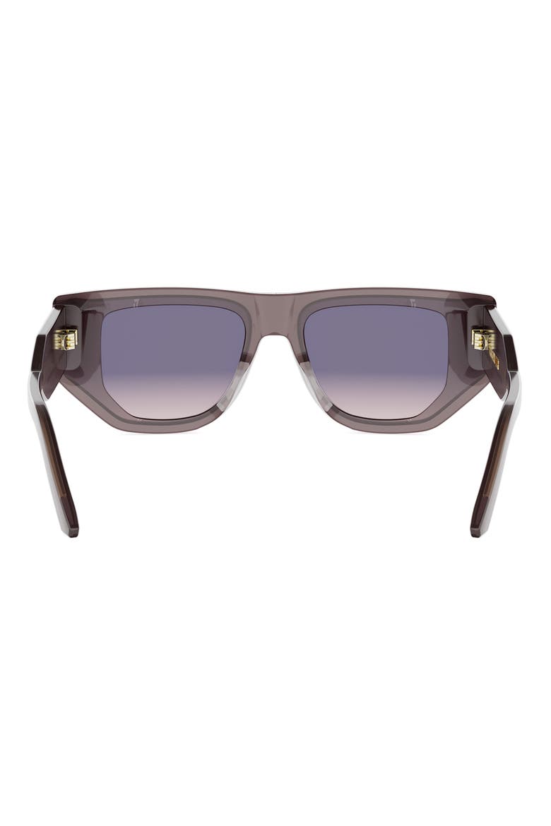 'DiorSignature S15I 63mm Oversize Cat Eye Sunglasses, Alternate, color, SHINY DARK BROWN / VIOLET