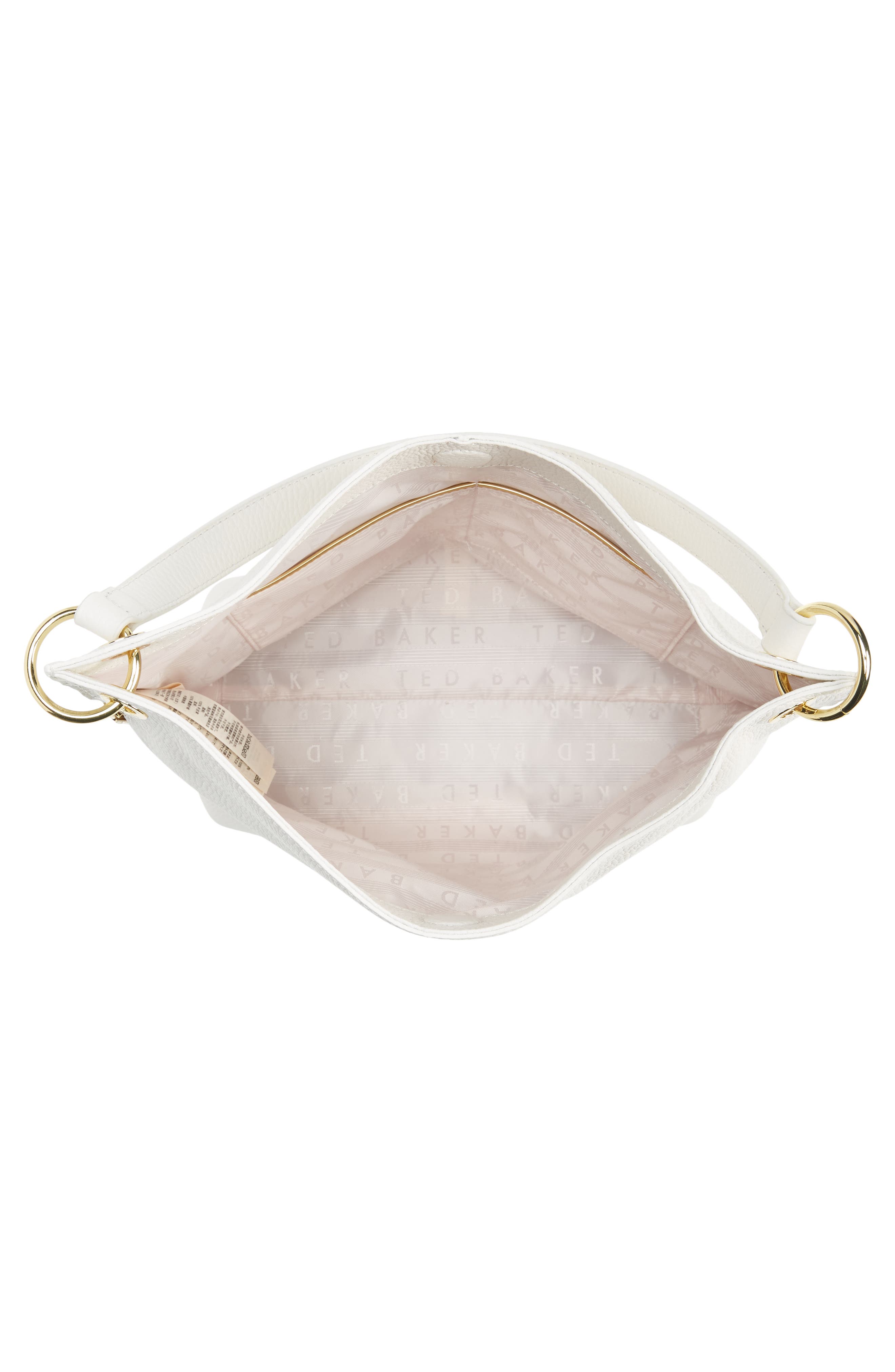 Chhloee Leather Hobo Bag, Alternate, color, IVORY