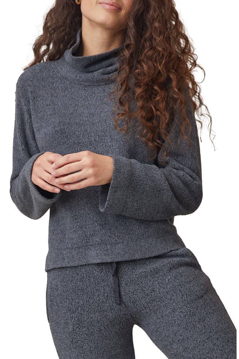 Lounge Turtleneck, Main, color, VINTAGE BLACK