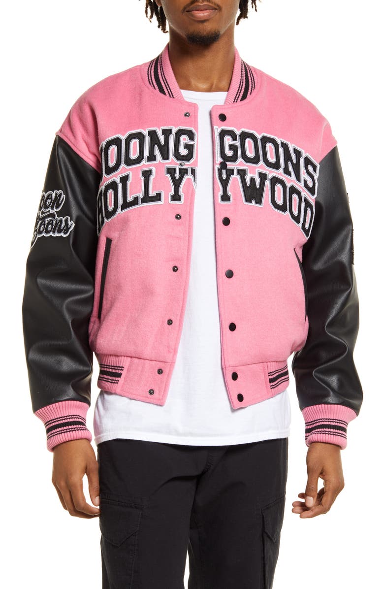 Noon Goons Men's Hollywood High Varsity Jacket, Main, color, 