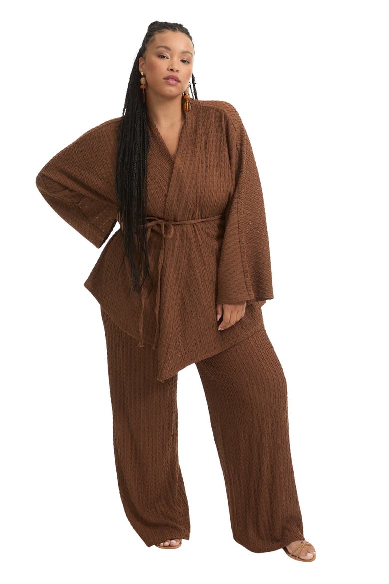 Tie Waist Knitted Wrap, Main, color, CAPPUCCINO