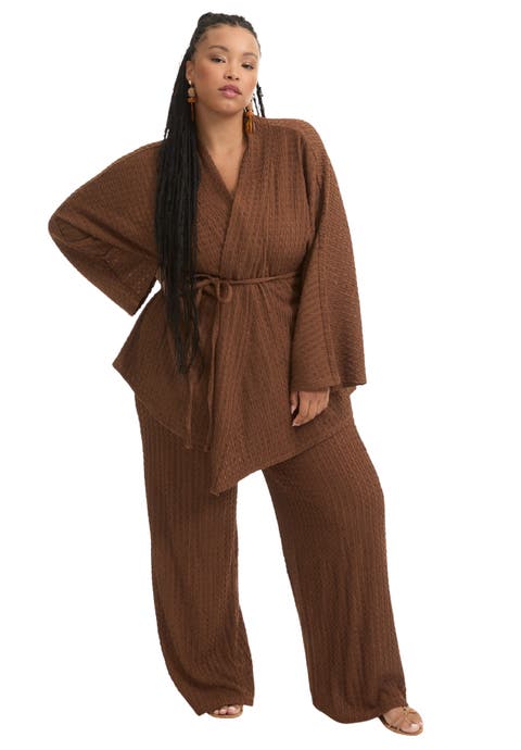 Tie Waist Knitted Kimono (Plus Available)