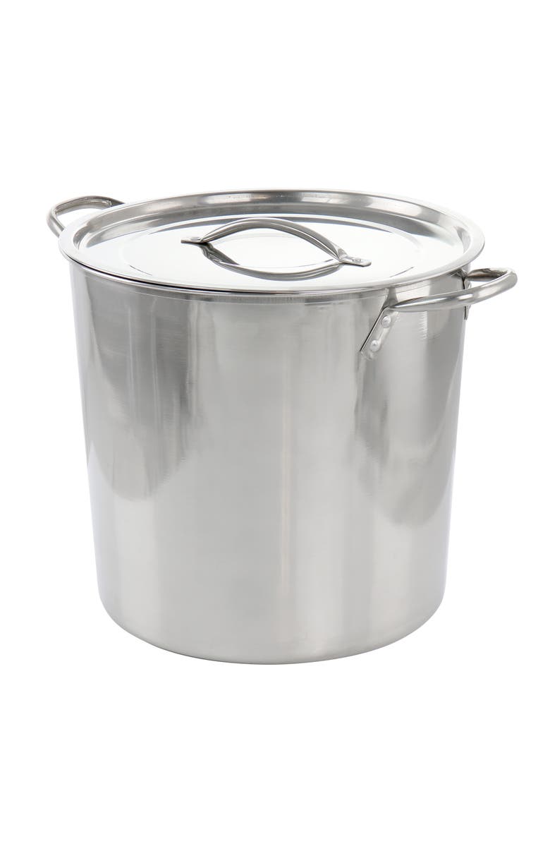 Gibson Everyday Everyday Whittington 16 Quart Stainless Steel Stock Pot with Lid, Main, color, Metallic Silver