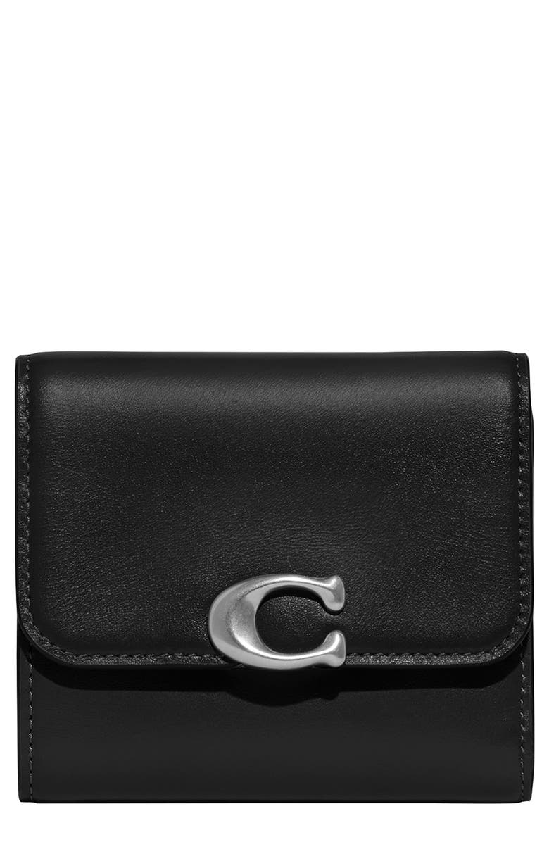 COACH 3-in-1 Pebble Leather Wallet, Main, color, Black