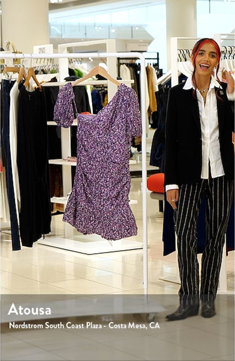 Lecia Floral Print One-Shoulder Cotton Minidress, sales video thumbnail