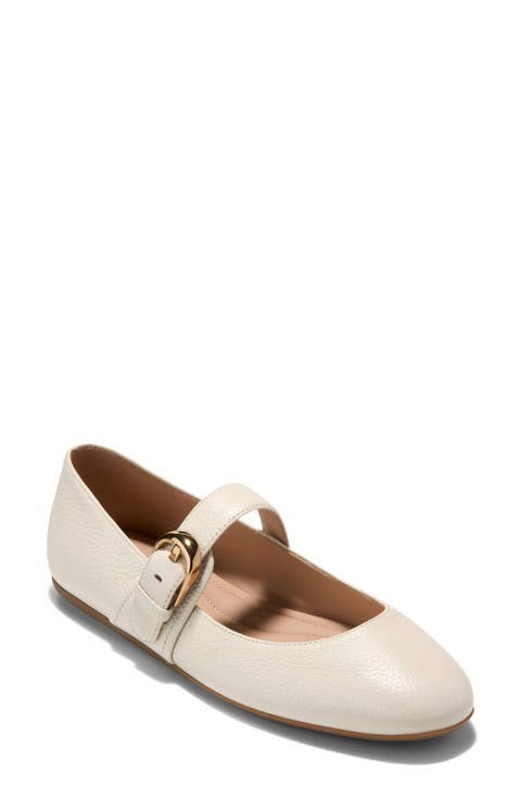 Grand Ambition Alissa Mary Jane Leather Flat