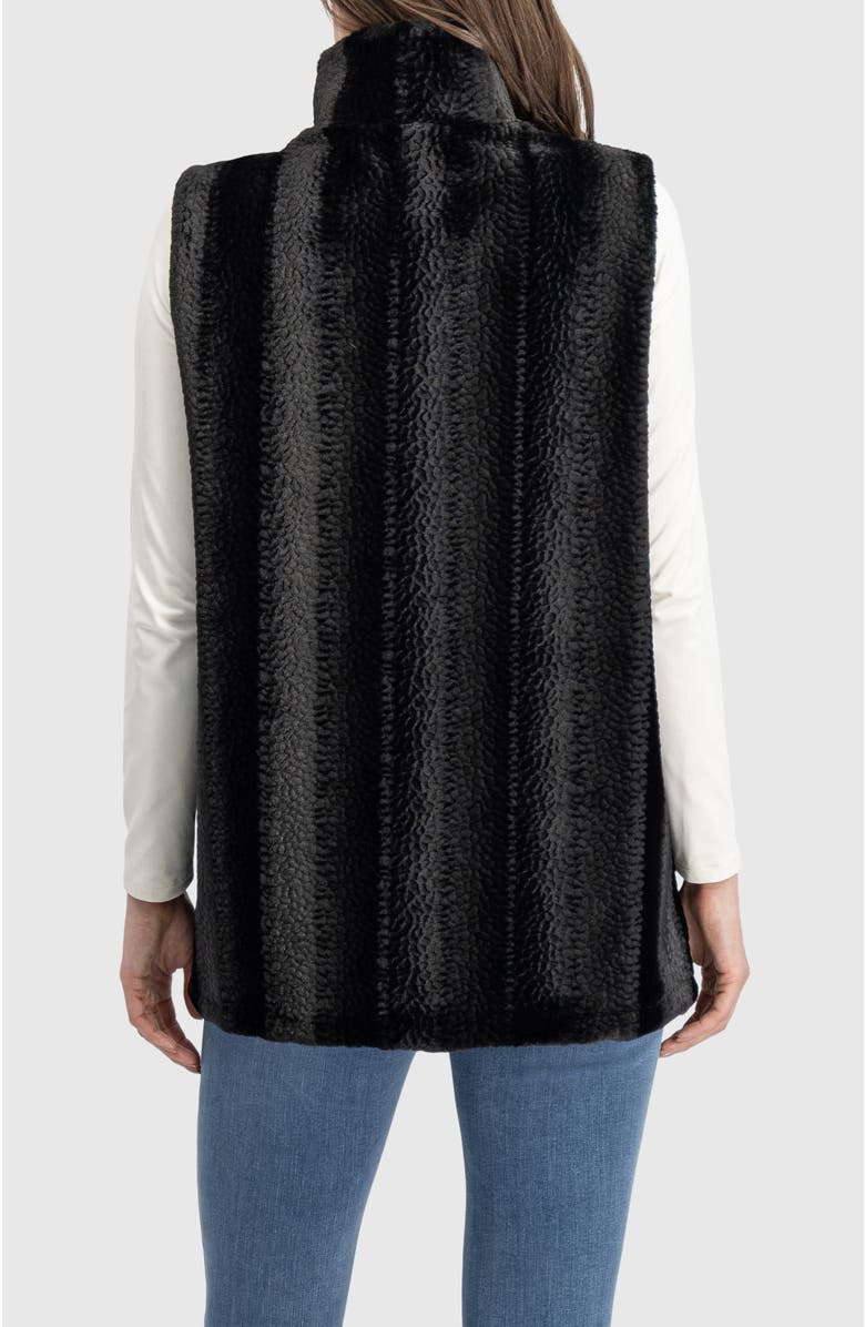 Lyla Grant Fur-Free Mink (Faux Fur) Reversible Vest, Alternate, color, Black/Black