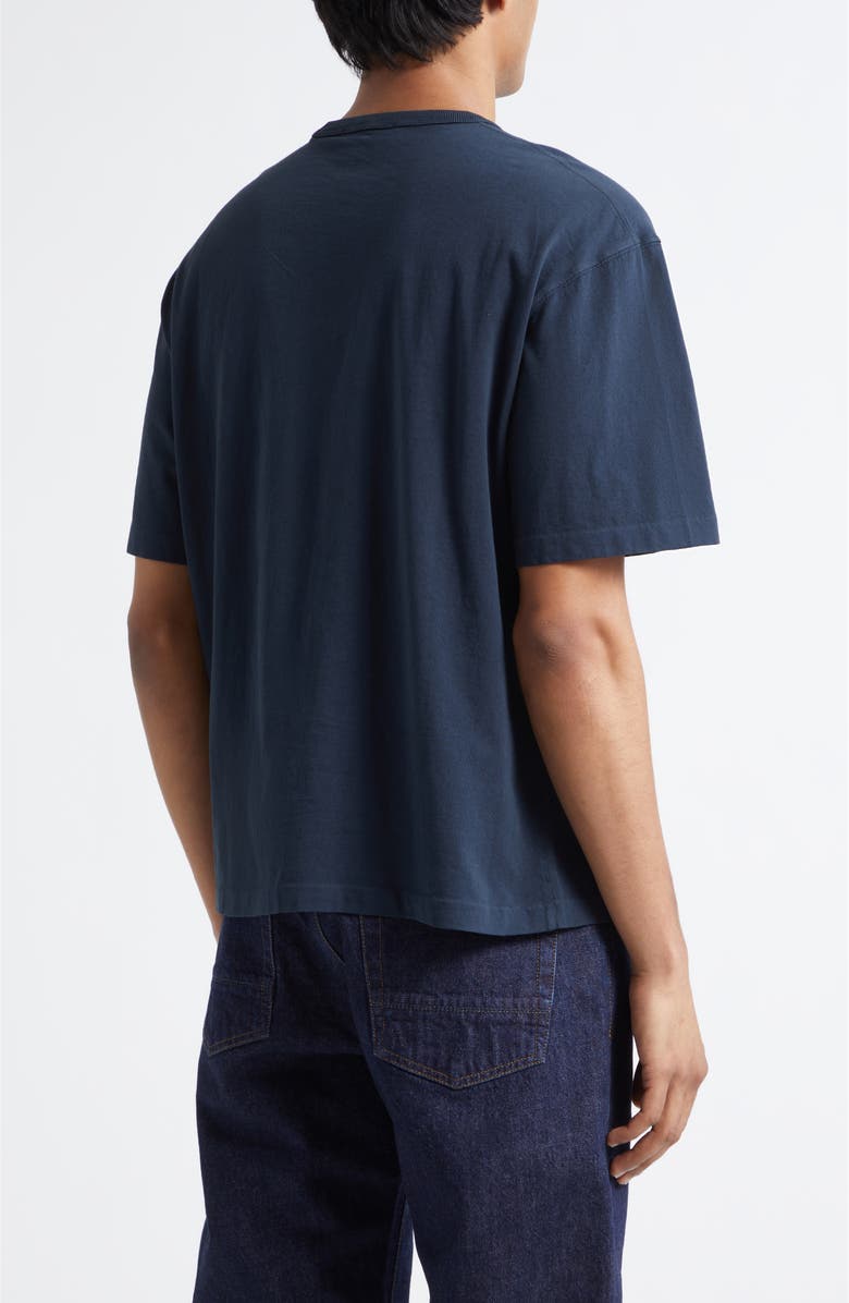 Stone Island Institutional One Embroidered Cotton T-Shirt, Alternate, color, Navy Blue