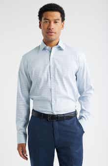 Nordstrom Trim Fit Plaid Premium Performance Dress Shirt