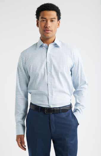 Nordstrom Trim Fit Plaid Premium Performance Dress Shirt