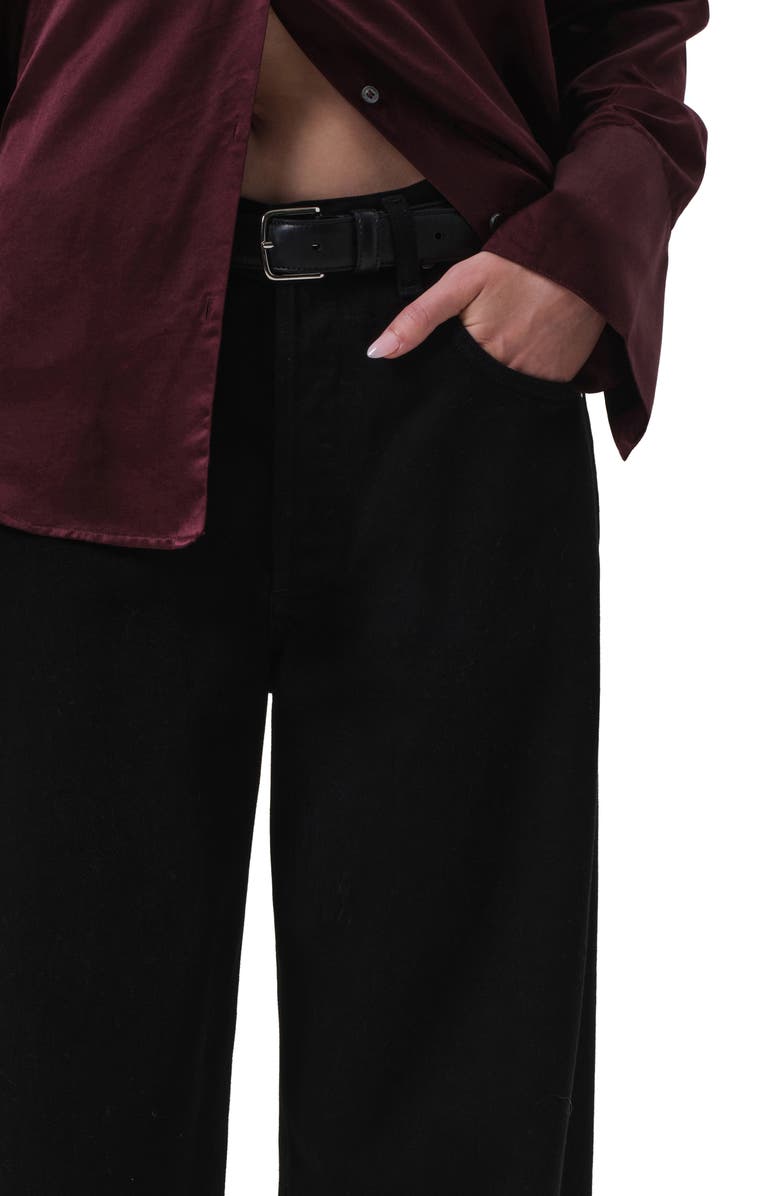 Citizens of Humanity Ayla High Waist Baggy Wide Leg Jeans, Alternate, color, Solid Black