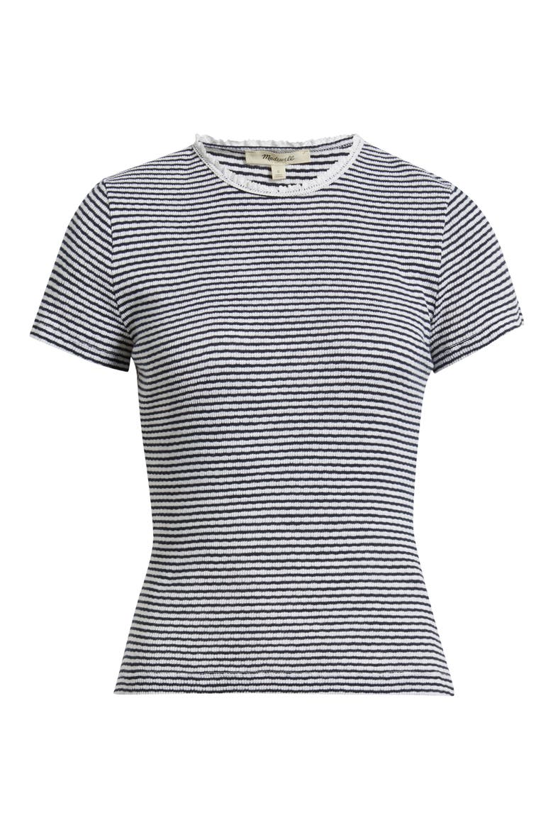Textured Knit Crewneck Top, Alternate, color, TEXTURE RIB STRIPE NAVY