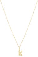 Adina Reyter Groovy Diamond Initial Mini Charm Necklace
