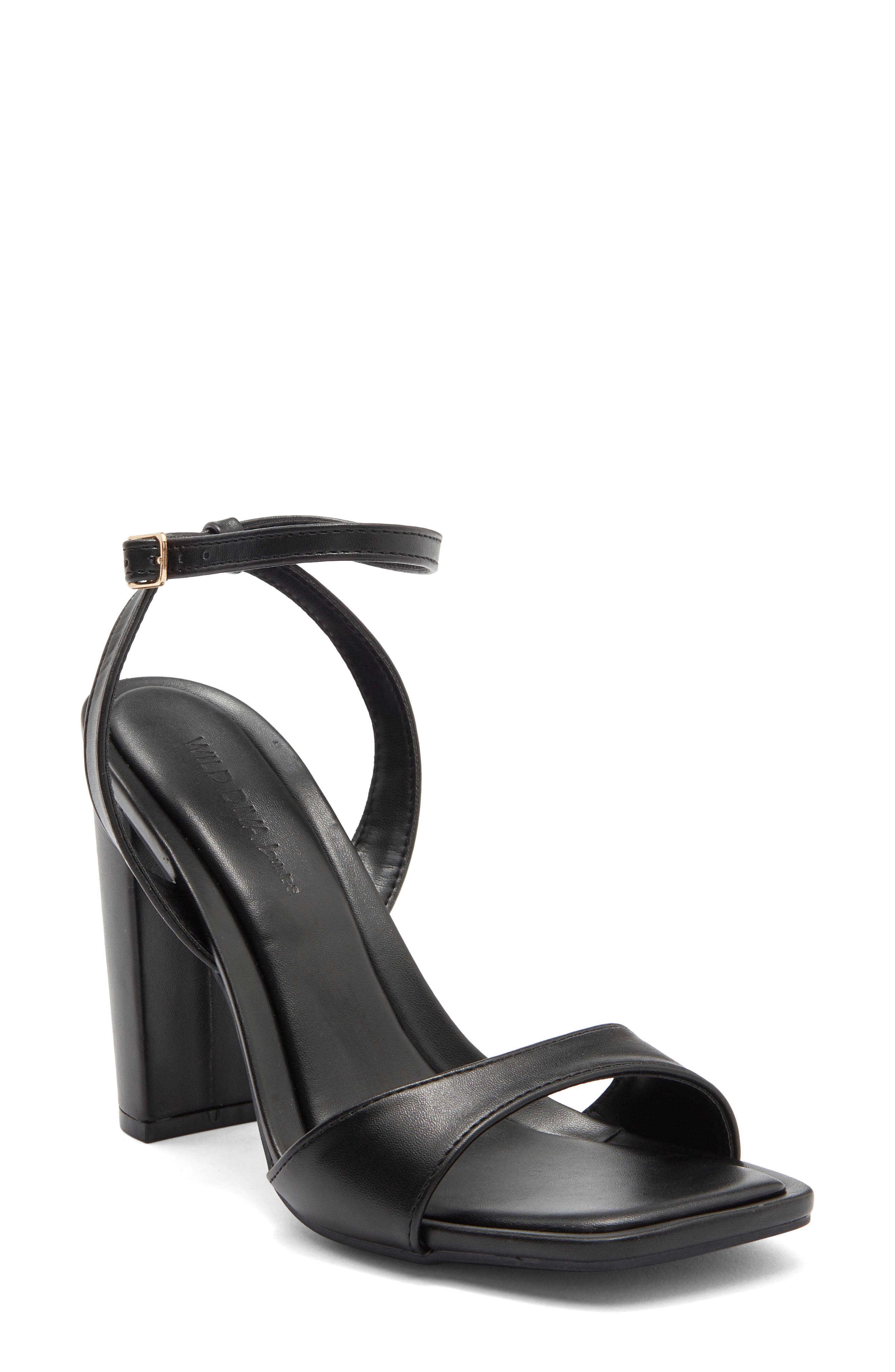 Lova Faux Leather Sandal, Main, color, BLACK