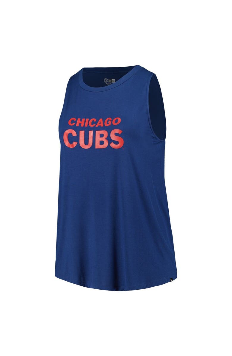 New Era Women's New Era Royal Chicago Cubs Plus Size Tank Top, Alternate, color, 