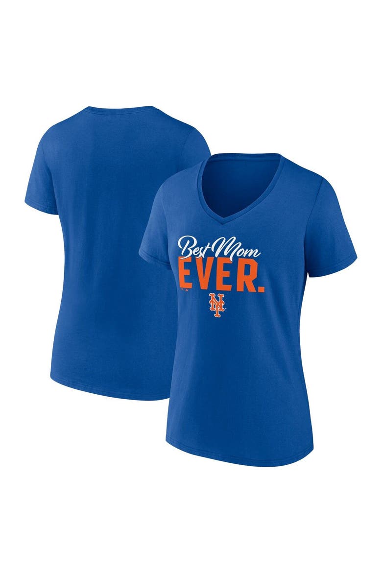 Women's Fanatics Branded Royal New York Mets Mother's Day V-Neck T-Shirt, Main, color, Royal
