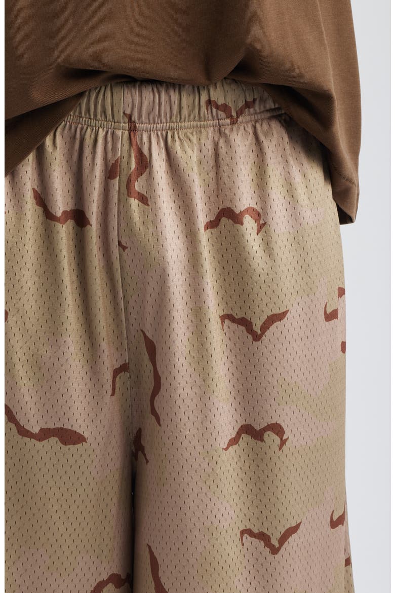 Baggy Mesh Shorts, Alternate, color, SAND CAMO
