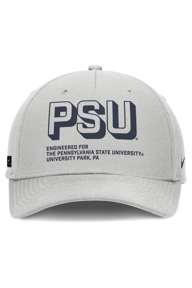 Men's Nike Gray Penn State Nittany Lions 2025 Sideline Dust Pinched Rise Adjustable Hat, Alternate, color, Gray