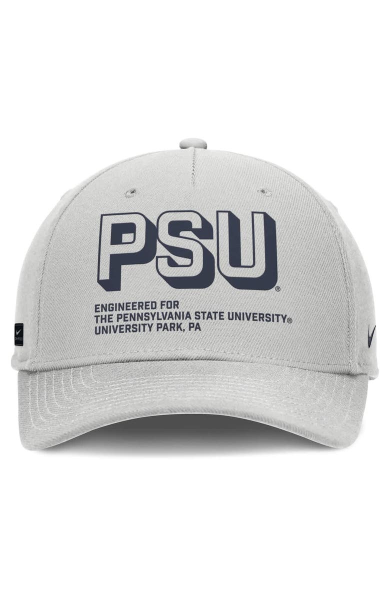 Nike Men's Nike Gray Penn State Nittany Lions 2025 Sideline Dust Pinched Rise Adjustable Hat, Alternate, color, Gray