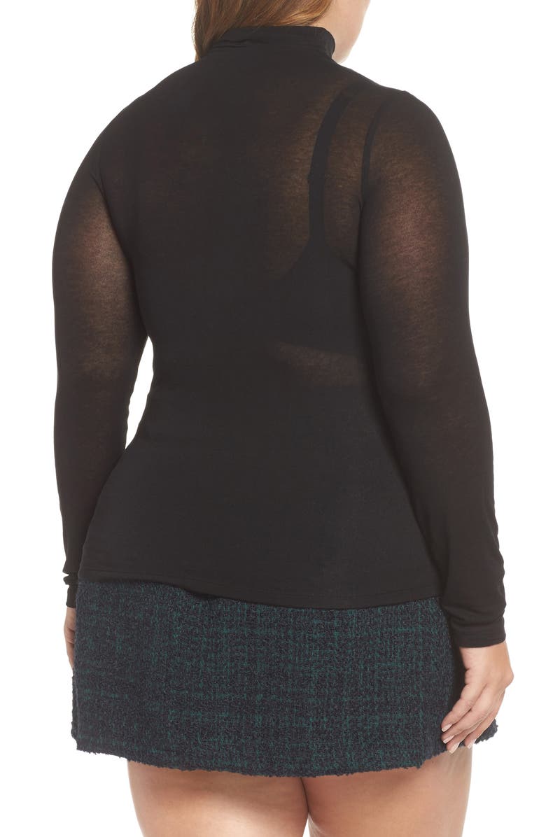 Leith Lightweight Long Sleeve Funnel Neck Top, Alternate, color, 