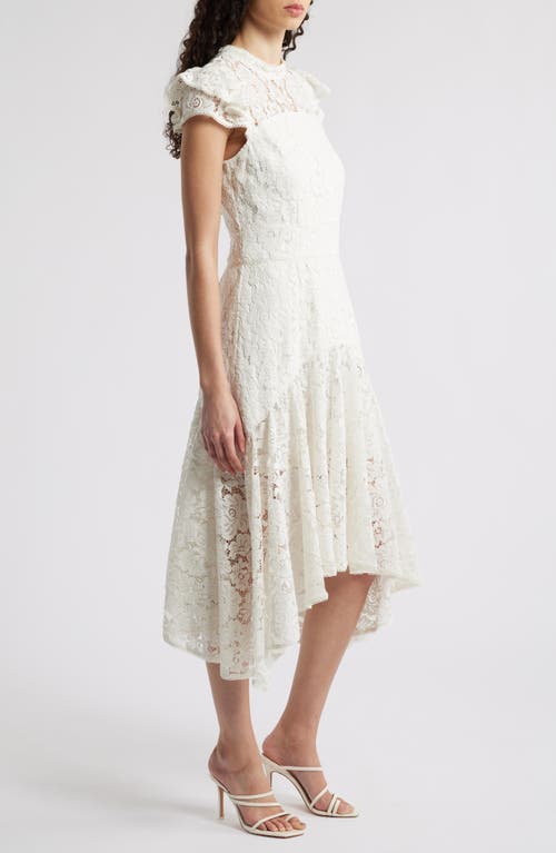 Chelsea28 Ruffle Cap Sleeve Lace Cocktail Dress In Ivory