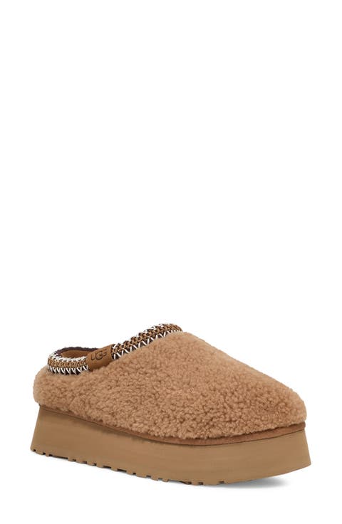 Tazz Maxi Curly Genuine Shearling Platform Slipper (Women)