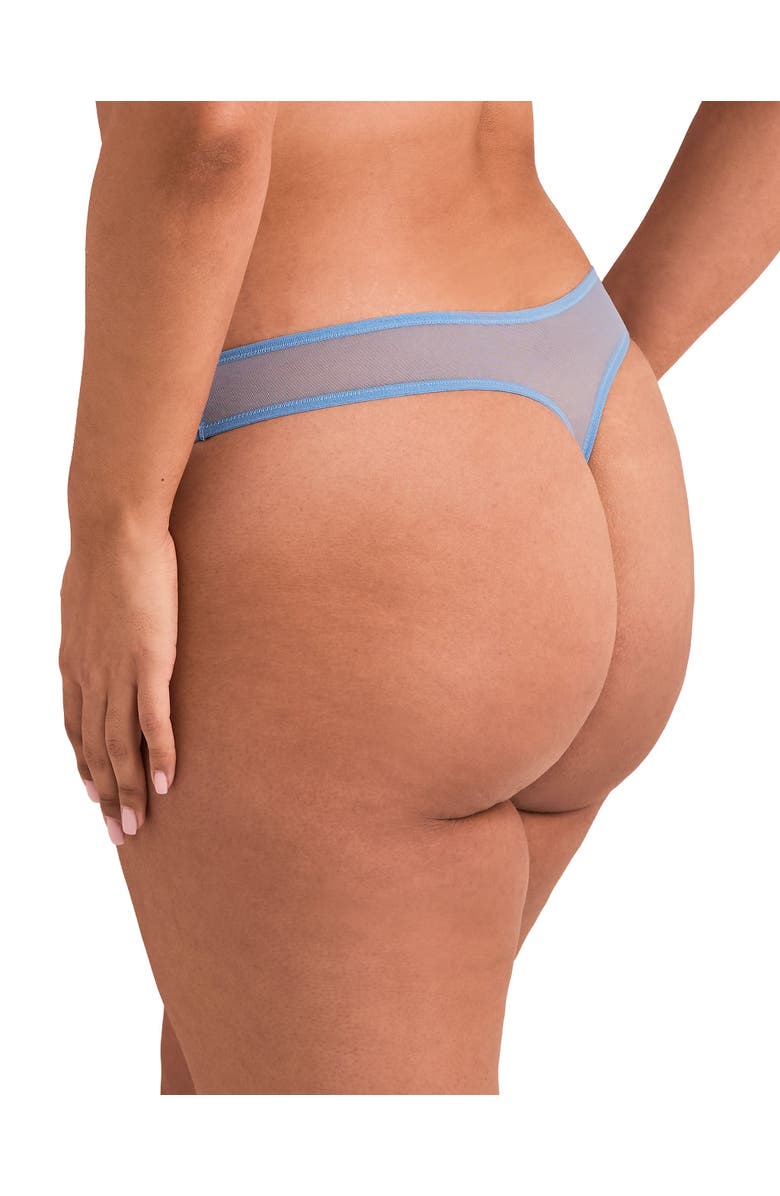 Adore Me Elea Thong Panties, Alternate, color, Medium Blue