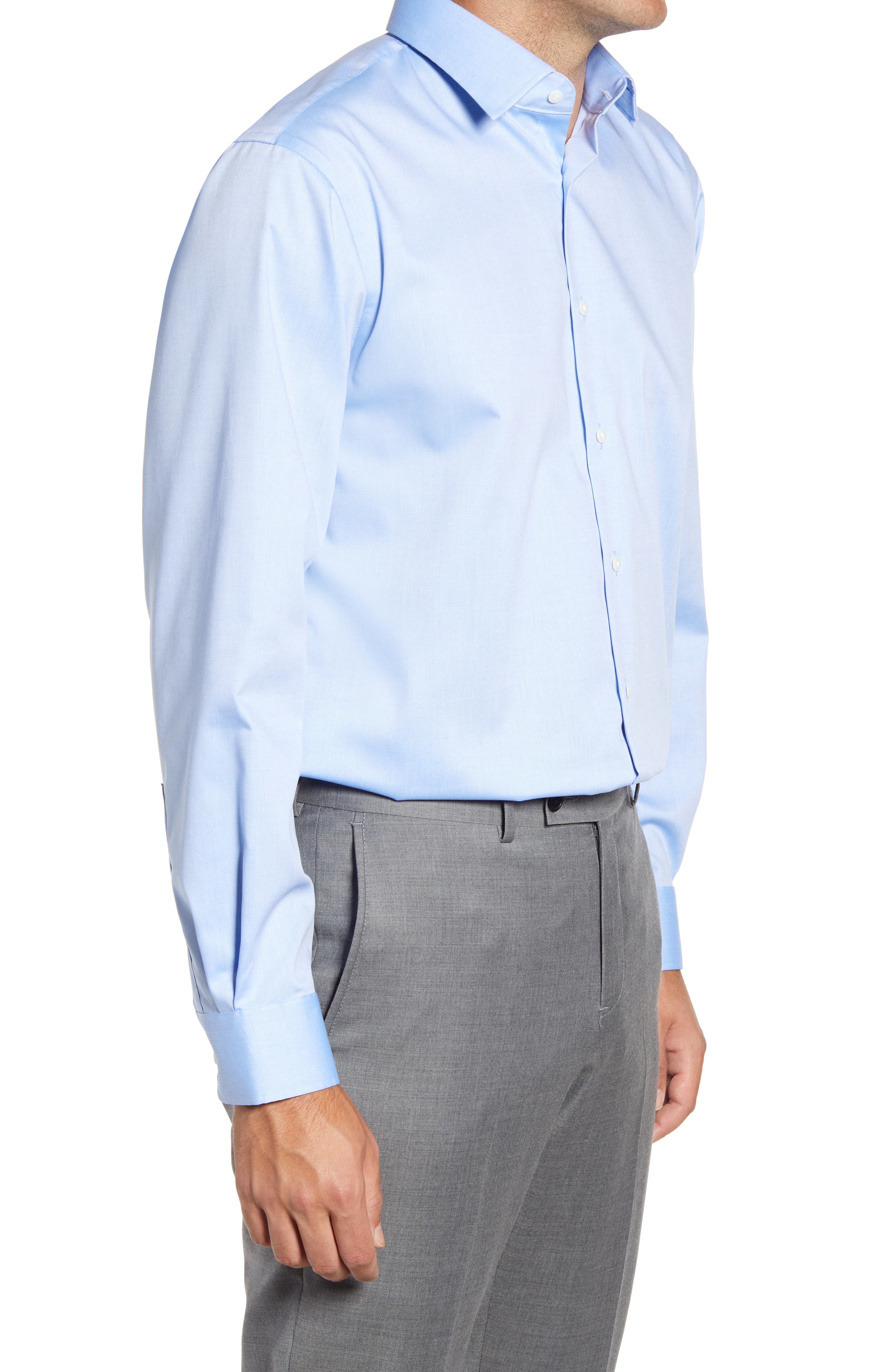 Nordstrom Traditional Fit Solid Non-Iron Dress Shirt (Men) | Nordstromrack
