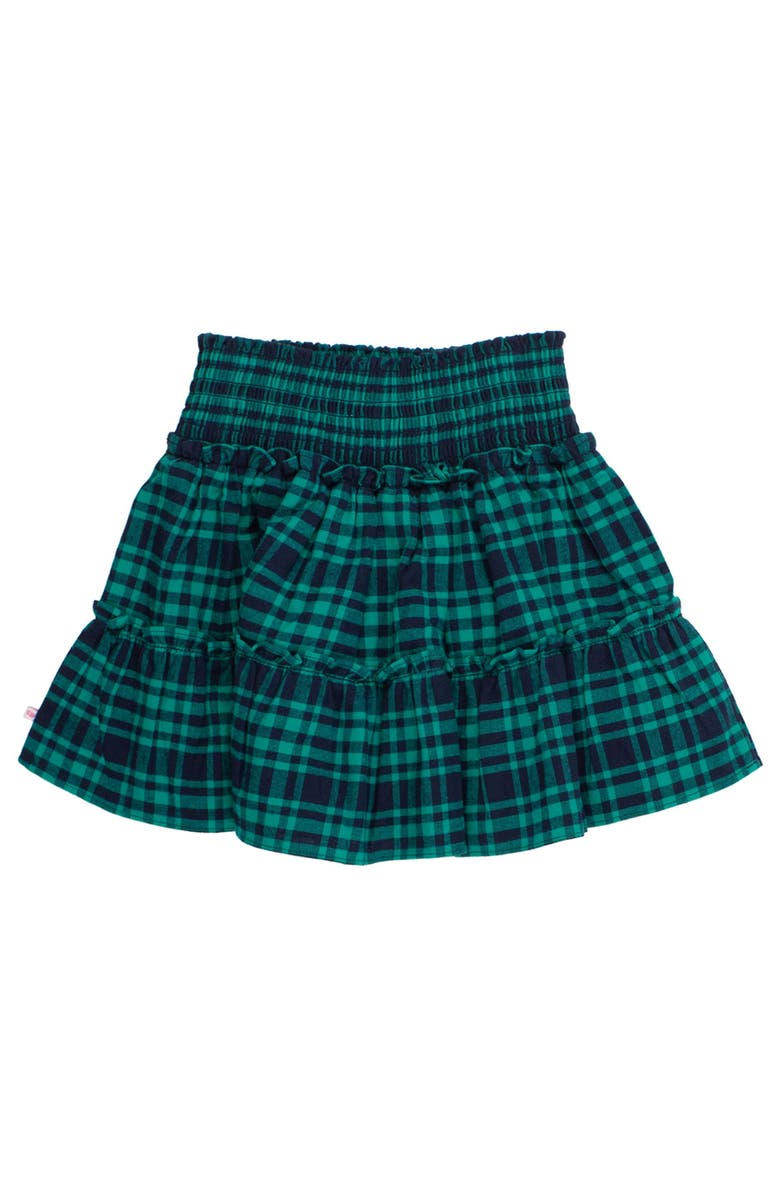 RuffleButts Smocked Twirl Skirt, Alternate, color, Hayden Plaid