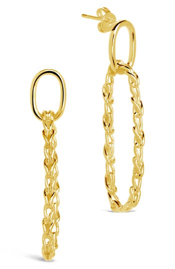 Sterling Forever Layney Drop Studs Earring In Gold