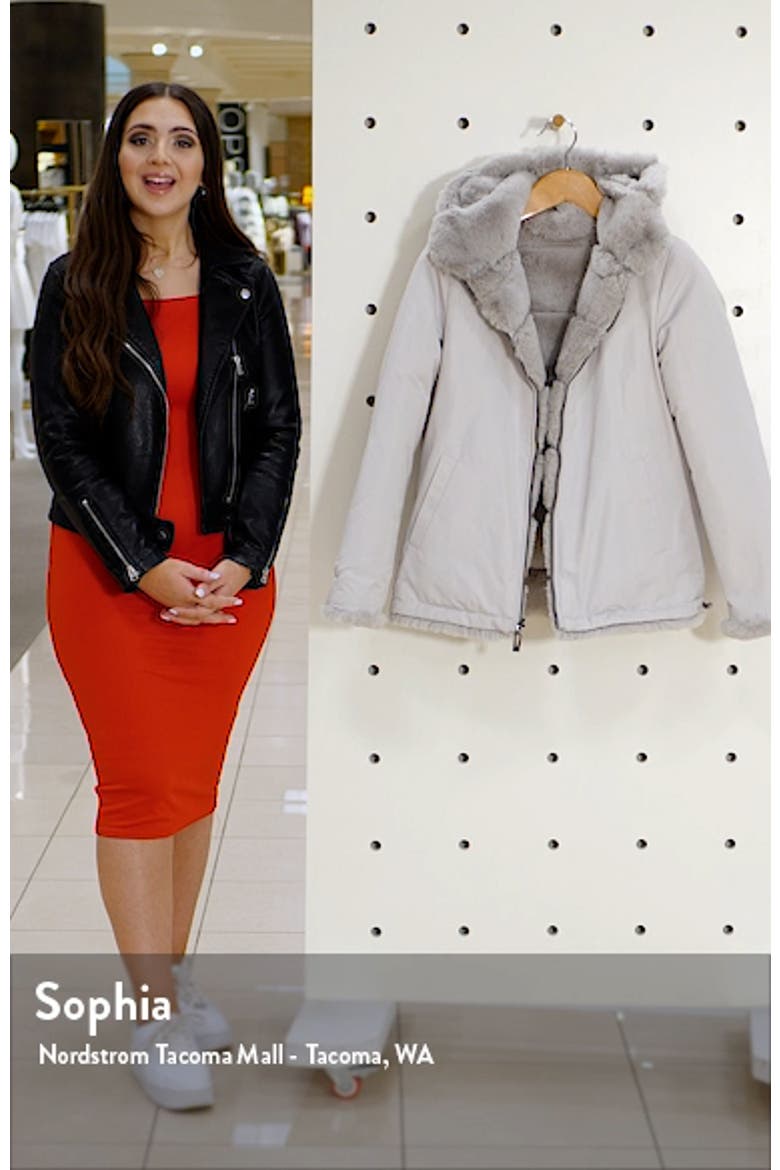 Hooded Faux Fur Coat video