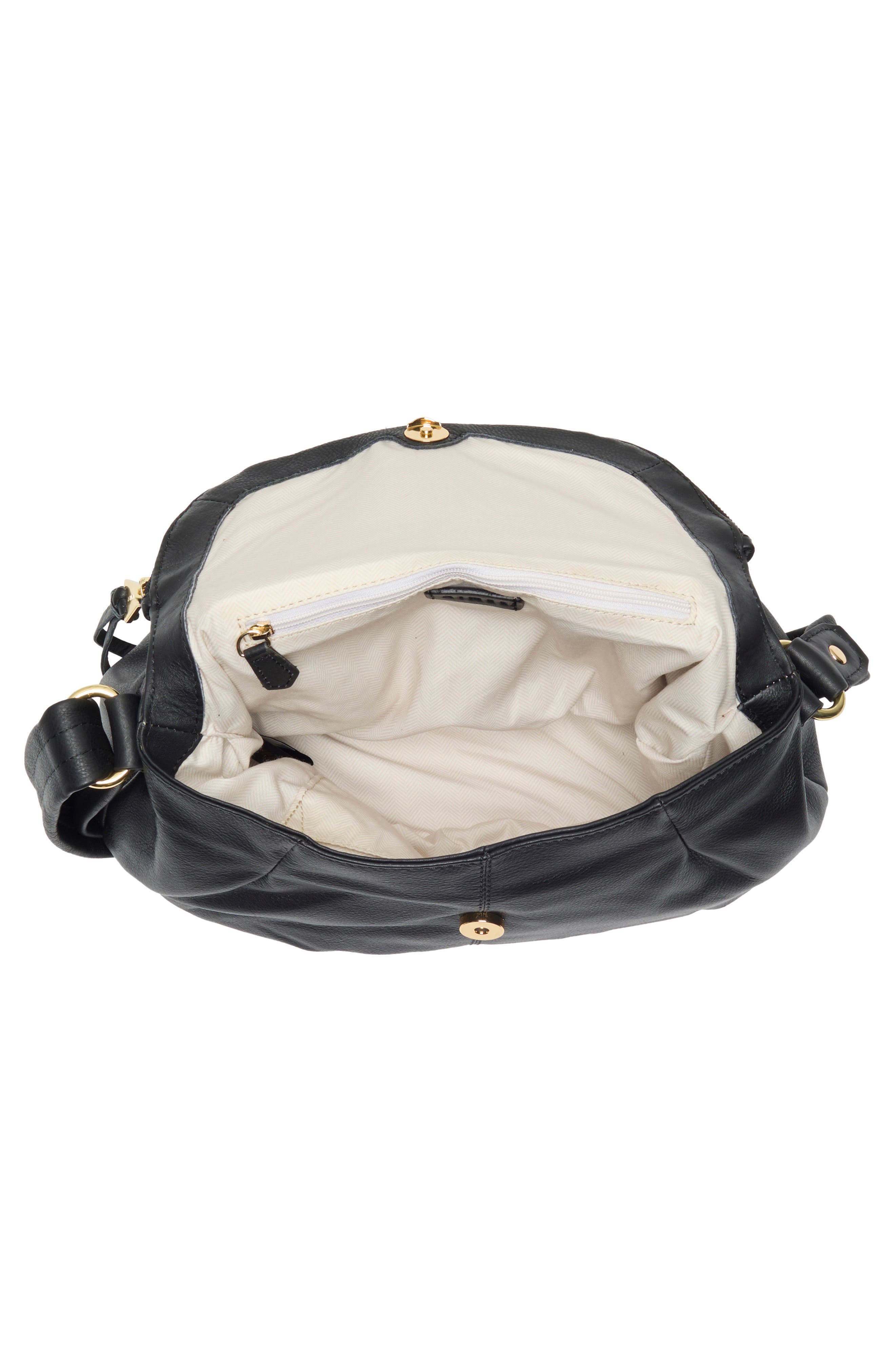 AIMEE Weekend Theory Leather Crossbody Bag, Alternate, color, Black