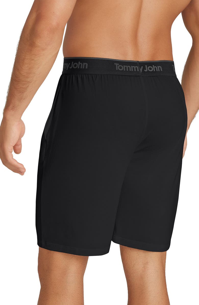 Tommy John Essential Second Skin Pajama Shorts, Alternate, color, Black