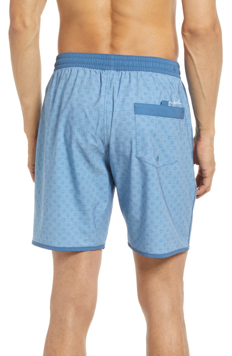 TravisMathew Men's Helicopter Tour Swim Trunks, Alternate, color, Heather Aegean Blue
